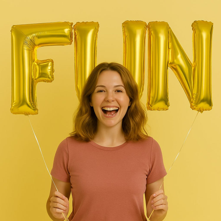 Jumbo Gold Helium Letter Balloons