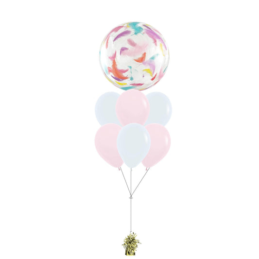 18 inch helium filled feather bubble balloon