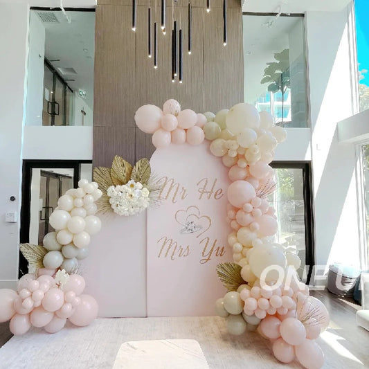 Engagement Mr and Mrs Luxury Balloon Flower Duo Panel Coroplast Board Backdrop