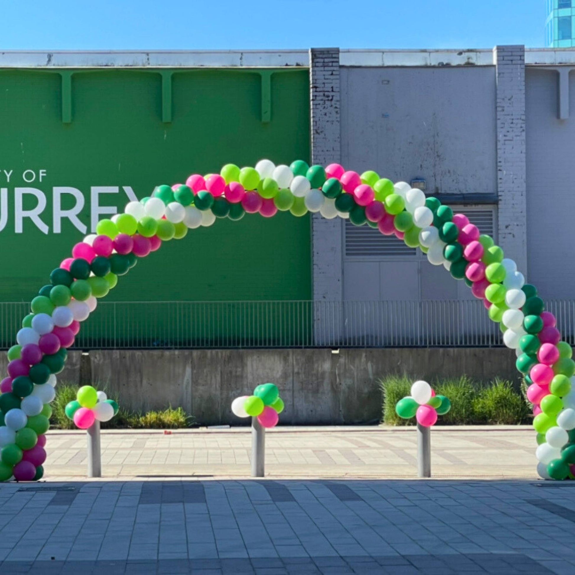 large balloon arch air filled can drive car under it