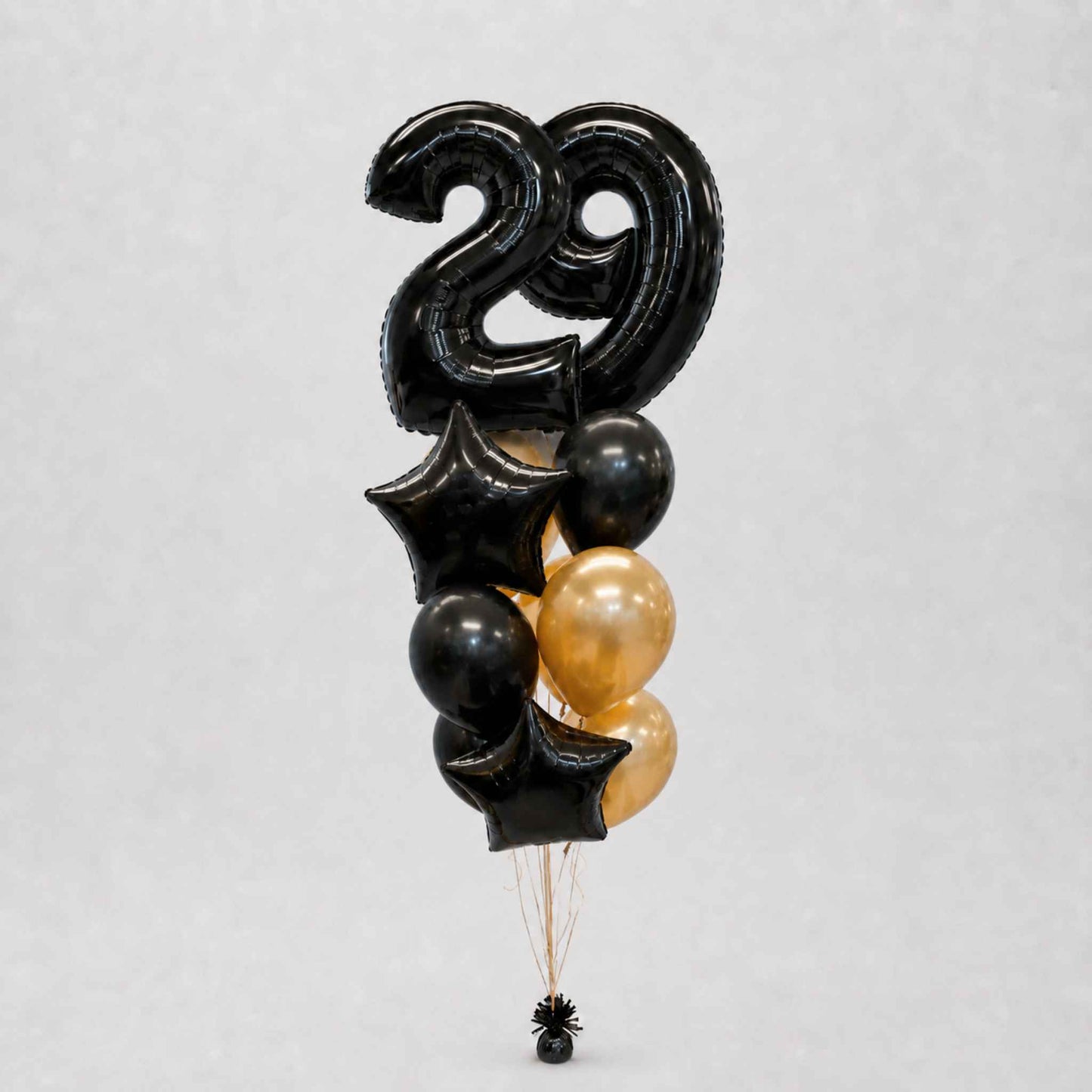 Exotic Black Birthday Helium Number Age Balloons