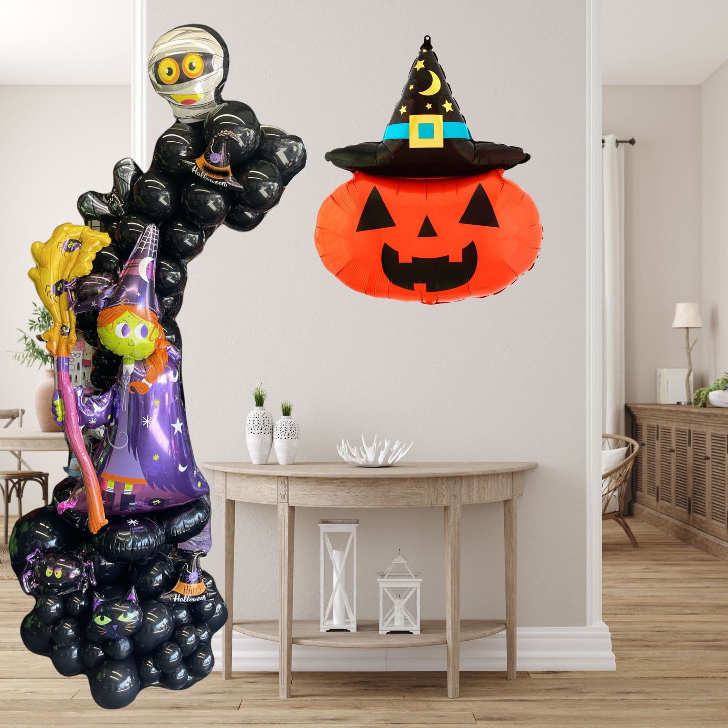 Stand alone Halloween Organic Balloon Garland Set