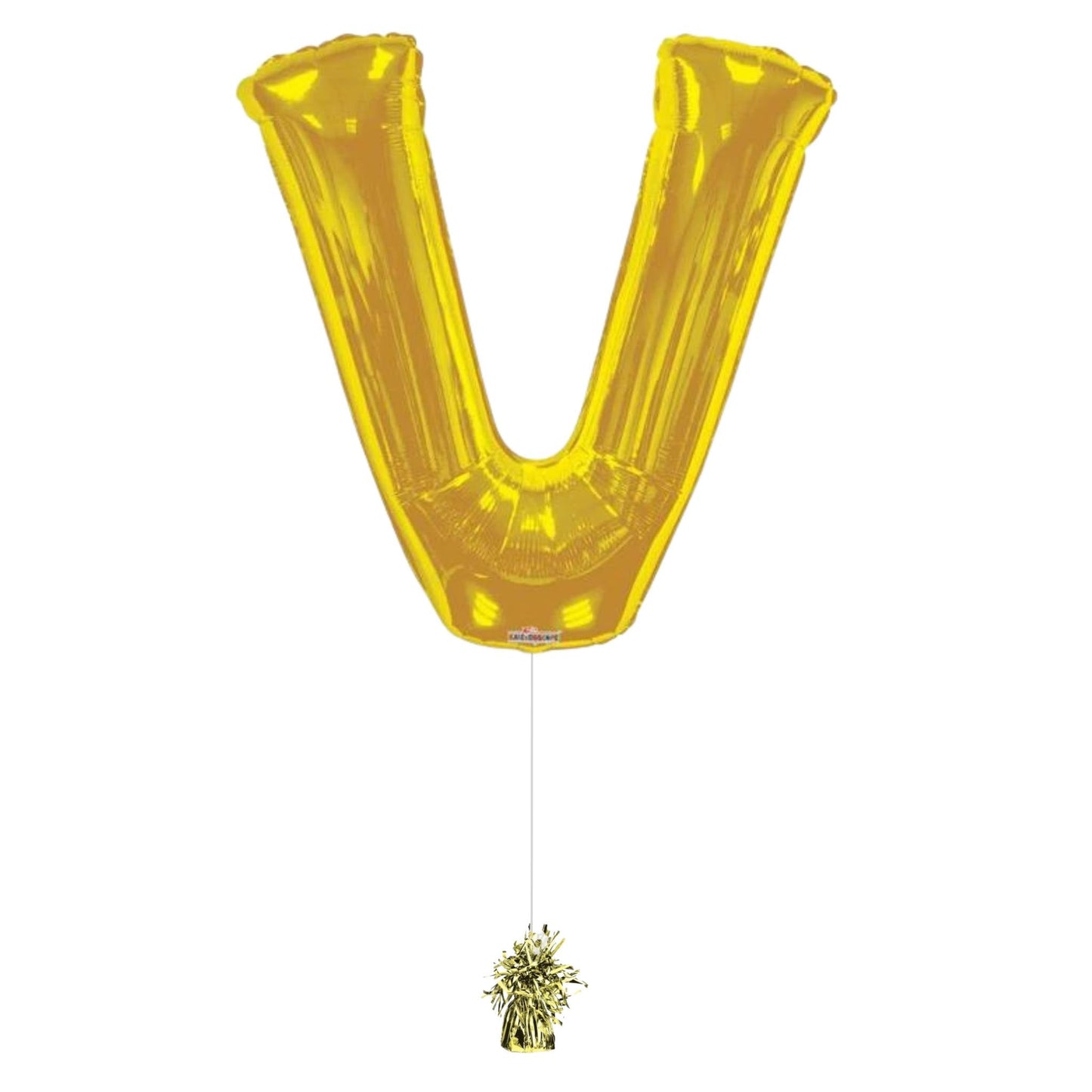 34" Gold Letter V (Helium Filled)
