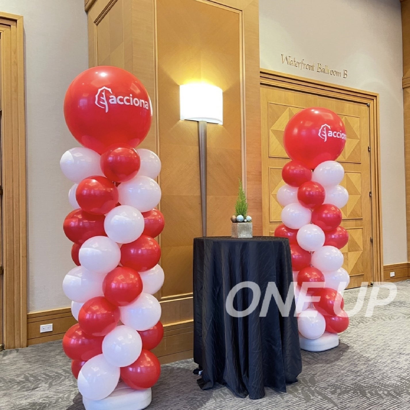Business customized logo balloon column set (2 columns)