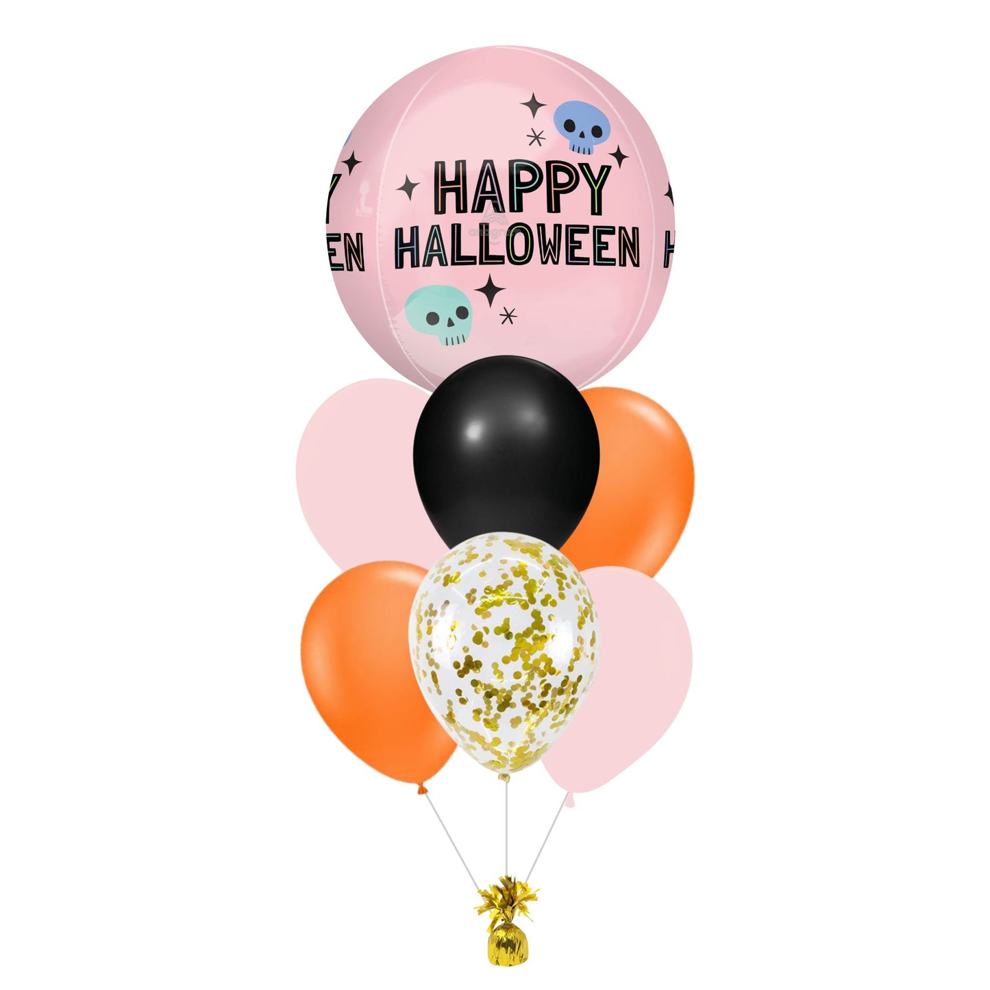 PASTEL HALLOWEEN SKULLS Halloween Helium Balloon Bouquet