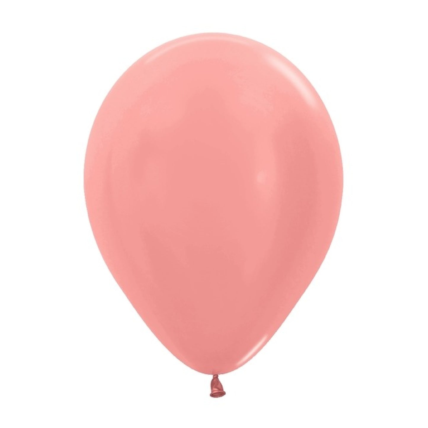 11 inch helium filled Metallic Rose Gold latex balloon