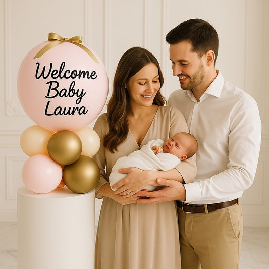 Customized Welcome Baby Bubble Balloon Pedestal Balloon