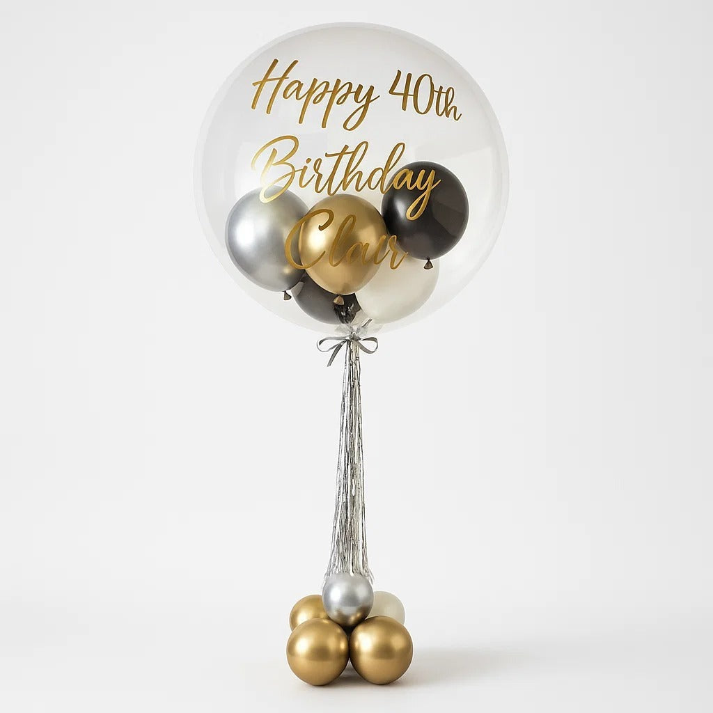 Customized Golden Clear Bubble Balloon