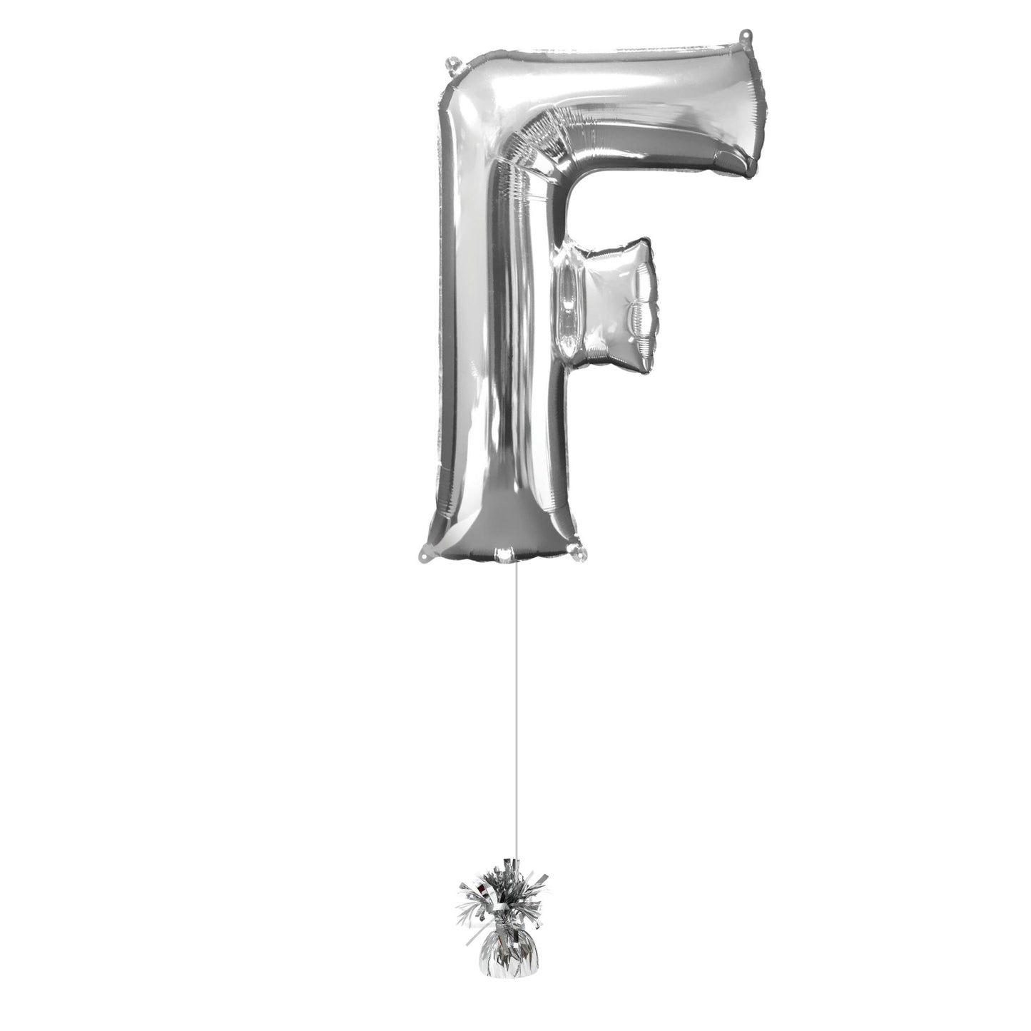 34" Silver Letter F (Helium Filled)