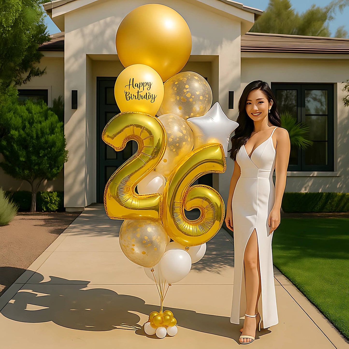 Pick An Age - Helium Filled Classic Birthday Balloon Bouquet