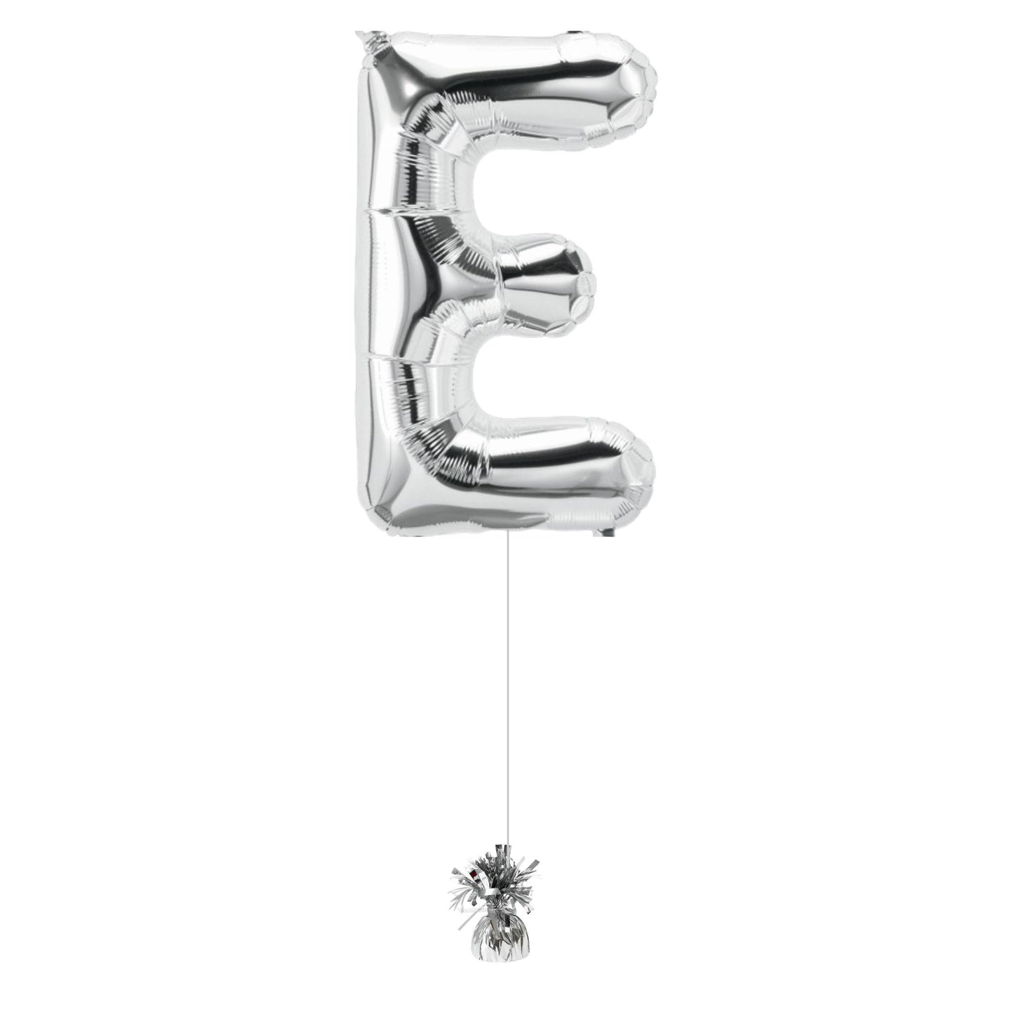 34" Silver Letter E (Helium Filled)