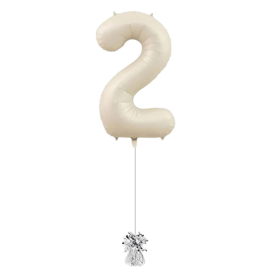 34 inch Beige Jumbo Balloon Number 2