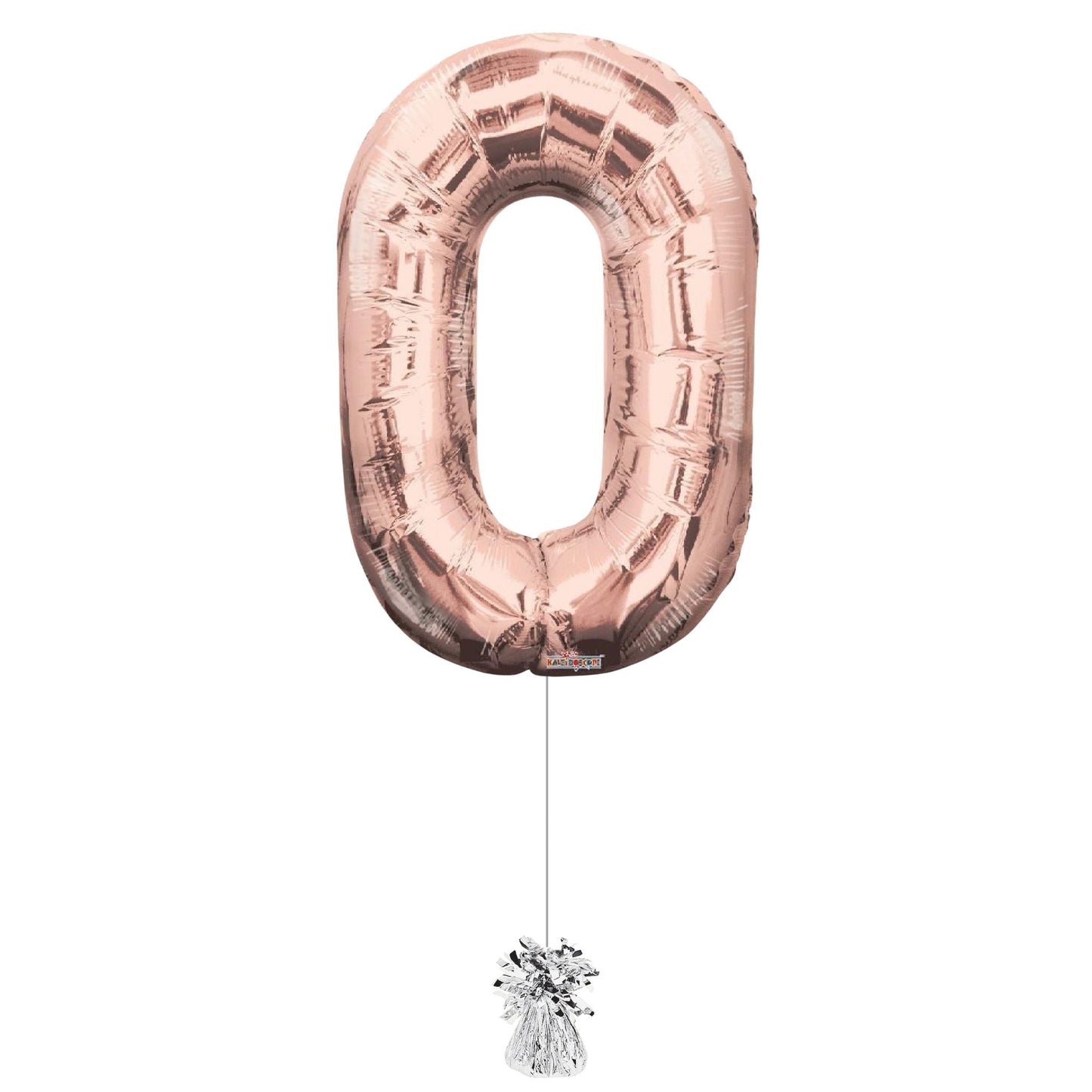 34 inch Rose Gold Balloon Number 0 Helium filled