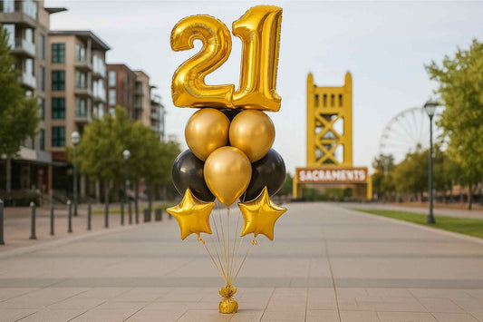 Sacramento Balloon Delivery Helium Bouquets, Numbers, Ceiling Balloons