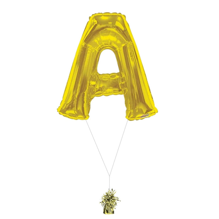 34 inch Gold Helium Letter Balloon