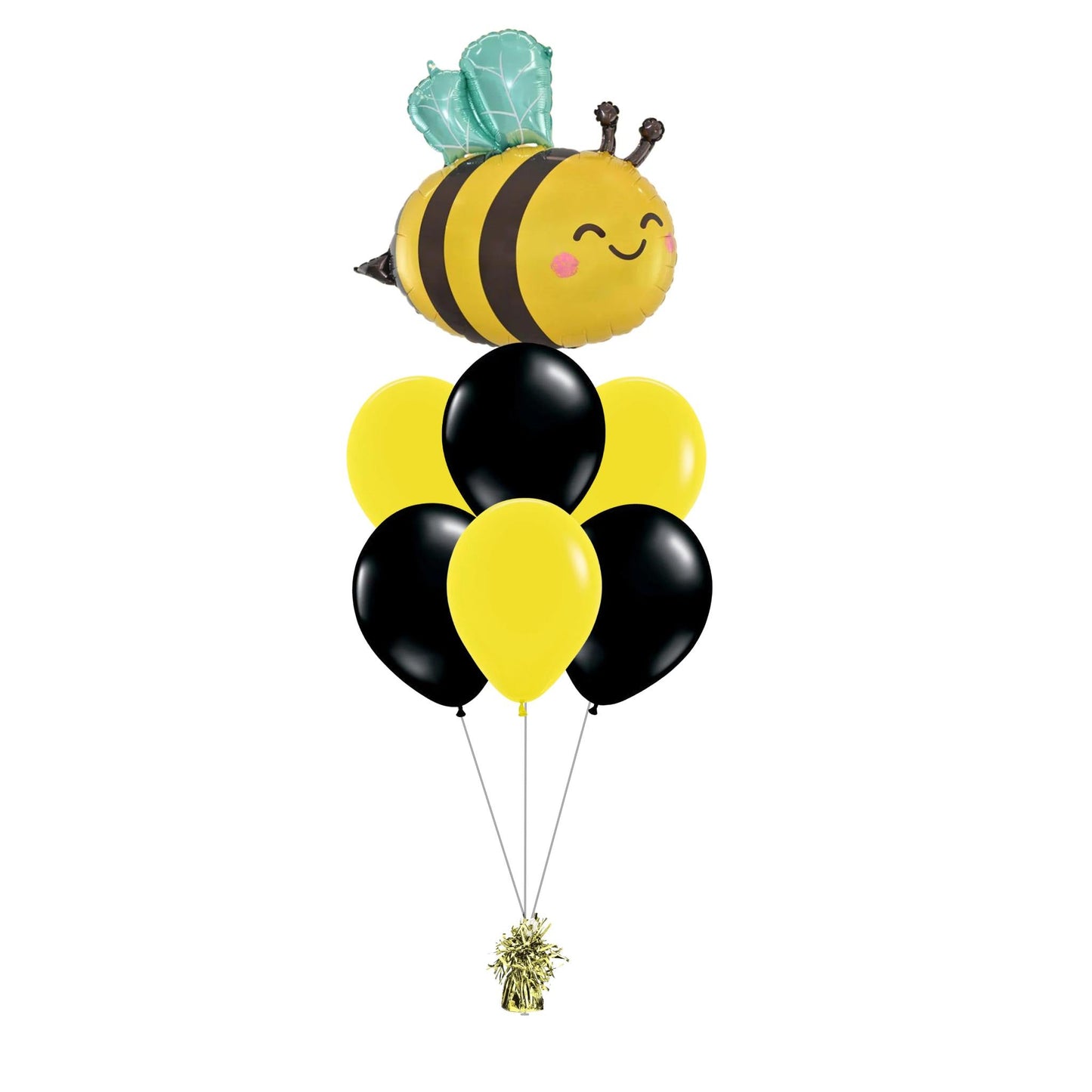 31 inch helium filled yellow bee foil balloon