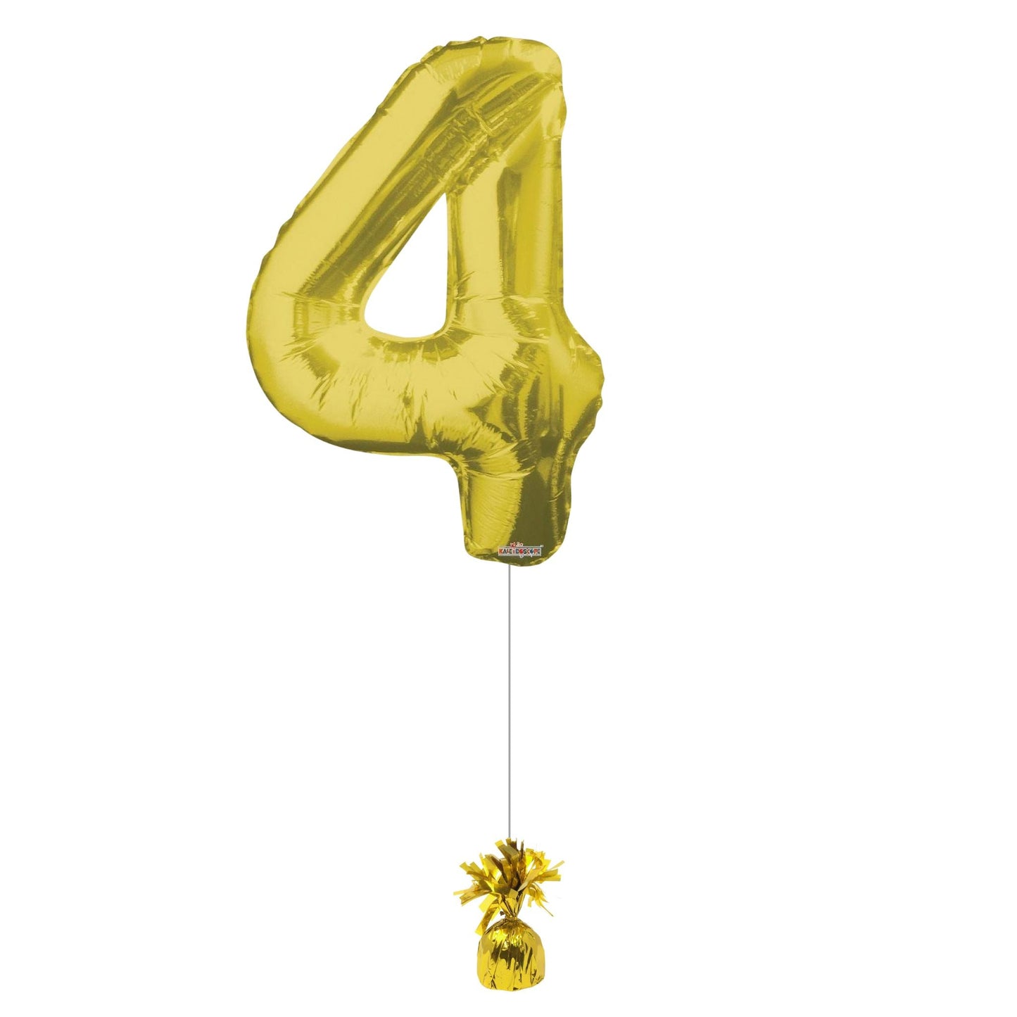 34 inch Gold Balloon Number 4 Helium filled