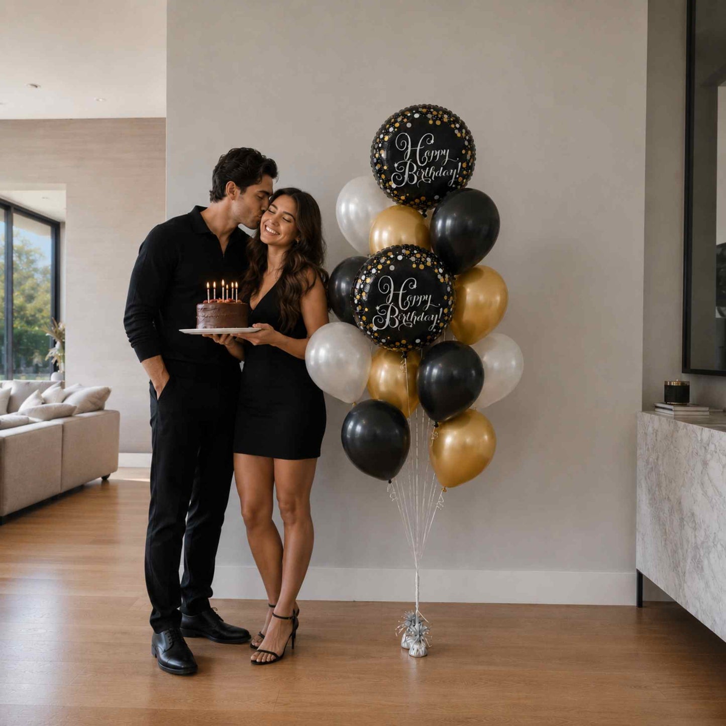 Unique birthday balloon bouquet