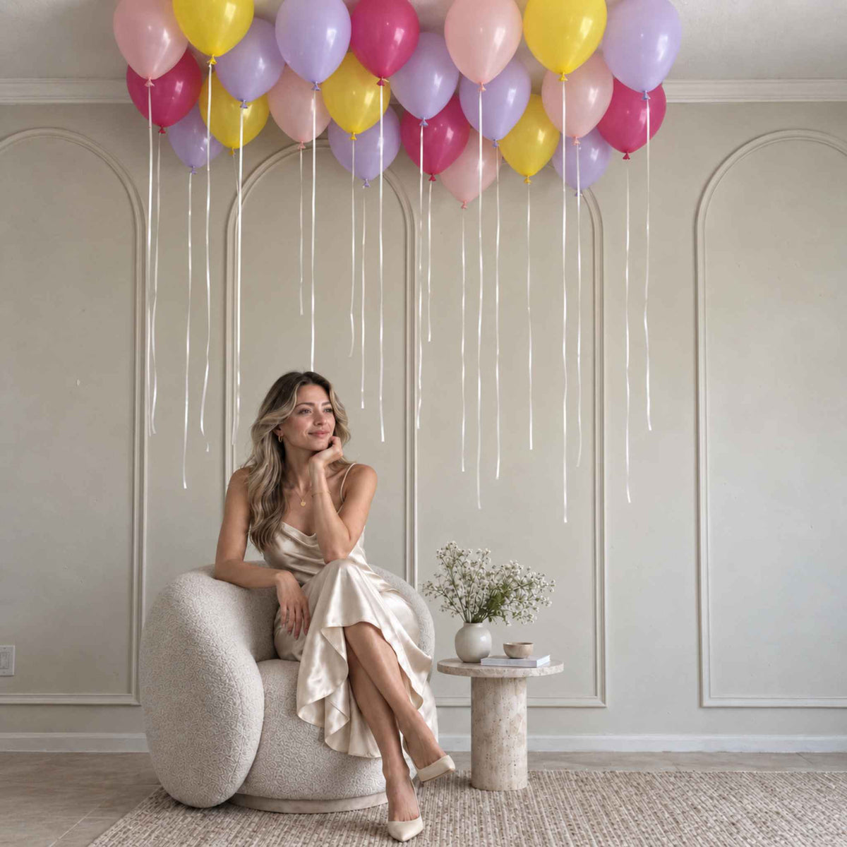 25 Summer Flower Garden Helium Ceiling Balloons