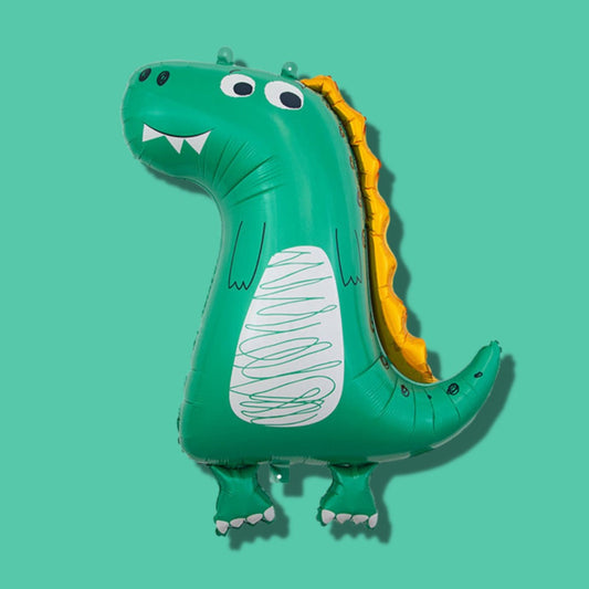 33 Inch Green Dinosaur Foil Balloon