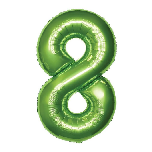 34 inch Lime Green Jumbo Balloon Number 8