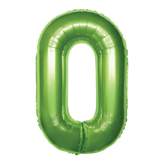 34 inch lime green Jumbo Balloon Number 0