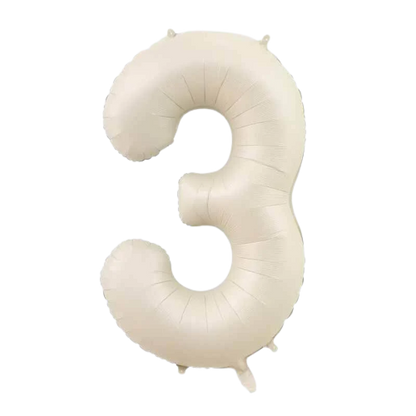 34 inch Beige Jumbo Balloon Number 3