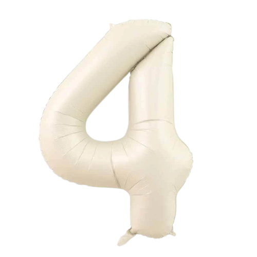 34 inch Beige Jumbo Balloon Number 4