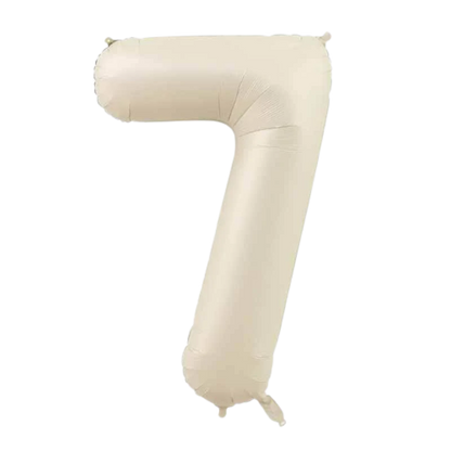 34 inch Beige Jumbo Balloon Number 7