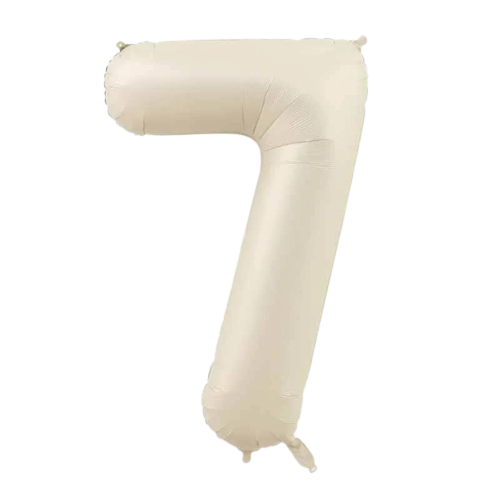 34 inch Beige Jumbo Balloon Number 7