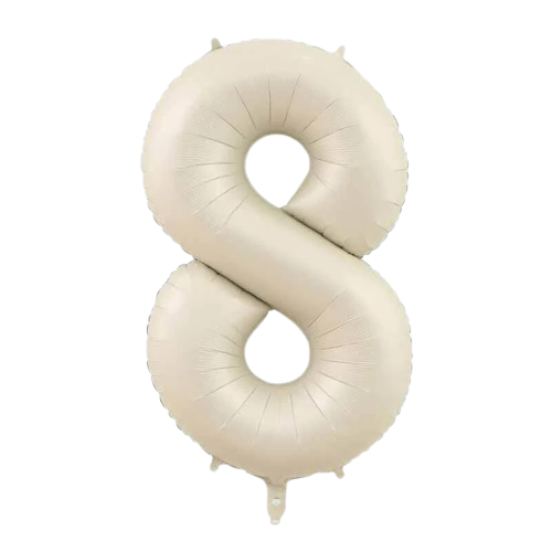 34 inch Beige Jumbo Balloon Number 8