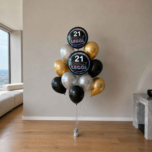 Finally 21 Birthday Balloon Bouquet