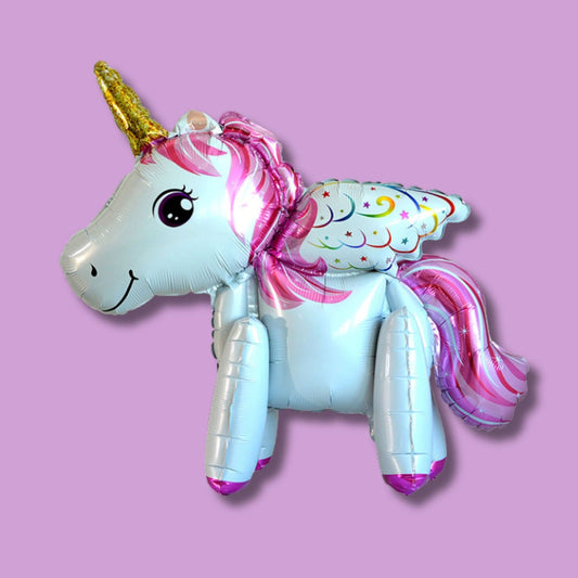 22 Inch Cute Air Fill Stand Up Unicorn Foil Balloon