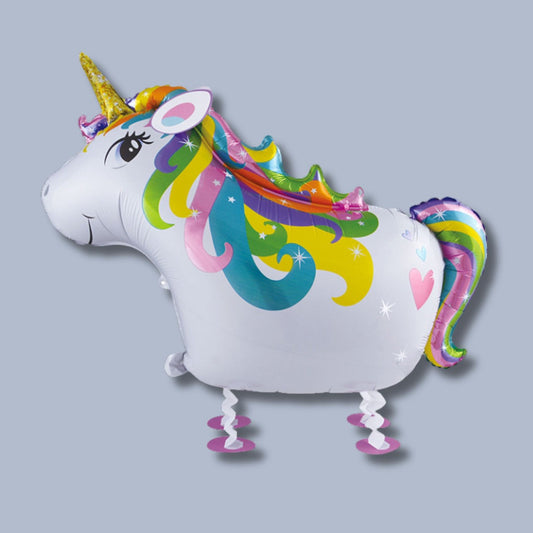 24 Inch Cute Helium Quality Walking Unicorn Foil Balloon