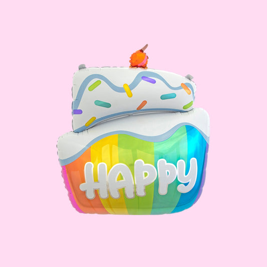 34 inch helium filled birthday cake foil balloon