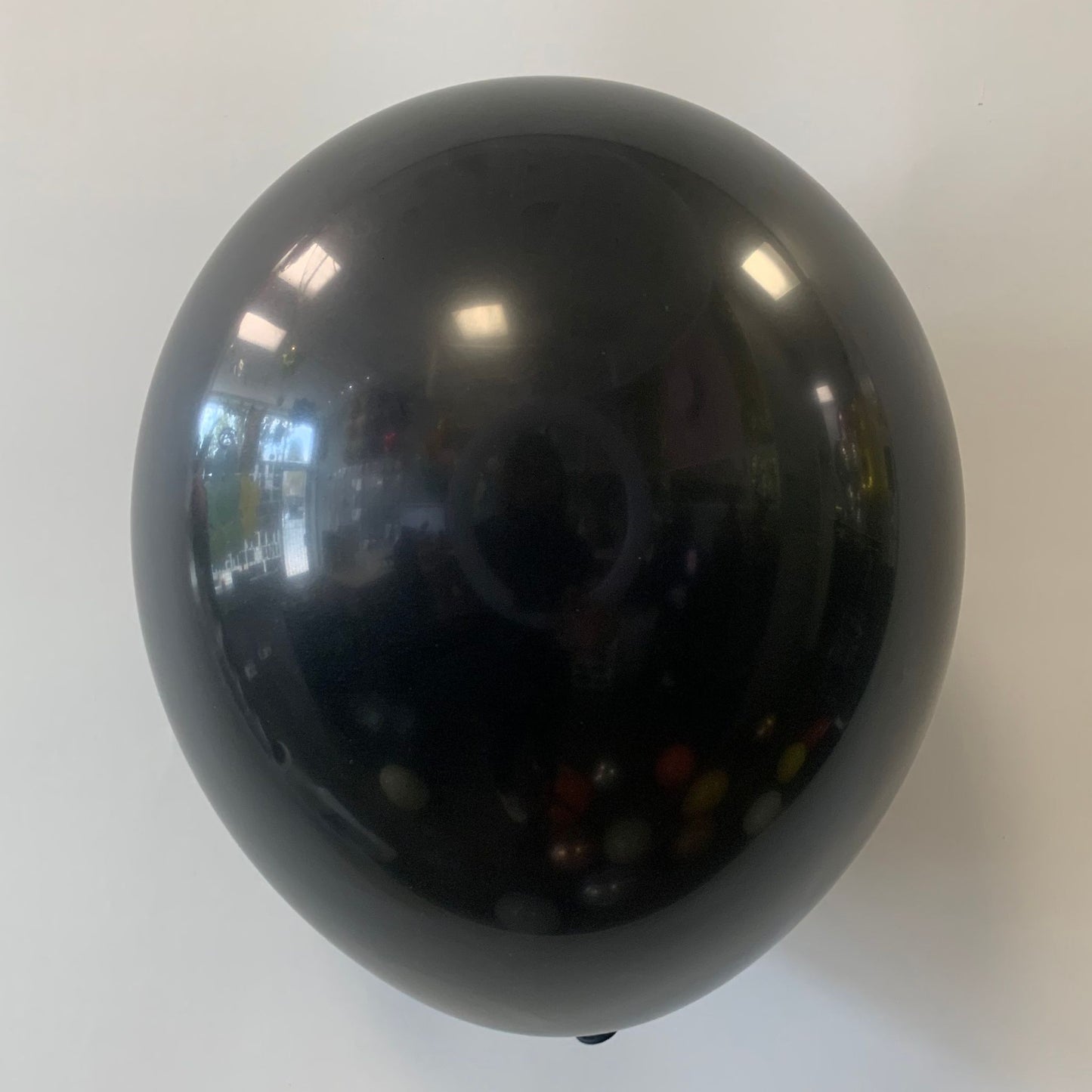 11 inch helium filled Black latex balloon