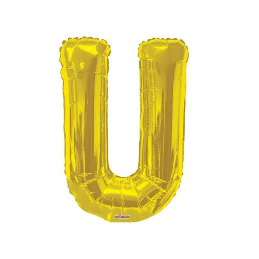 34" Gold Letter U (Helium Filled)