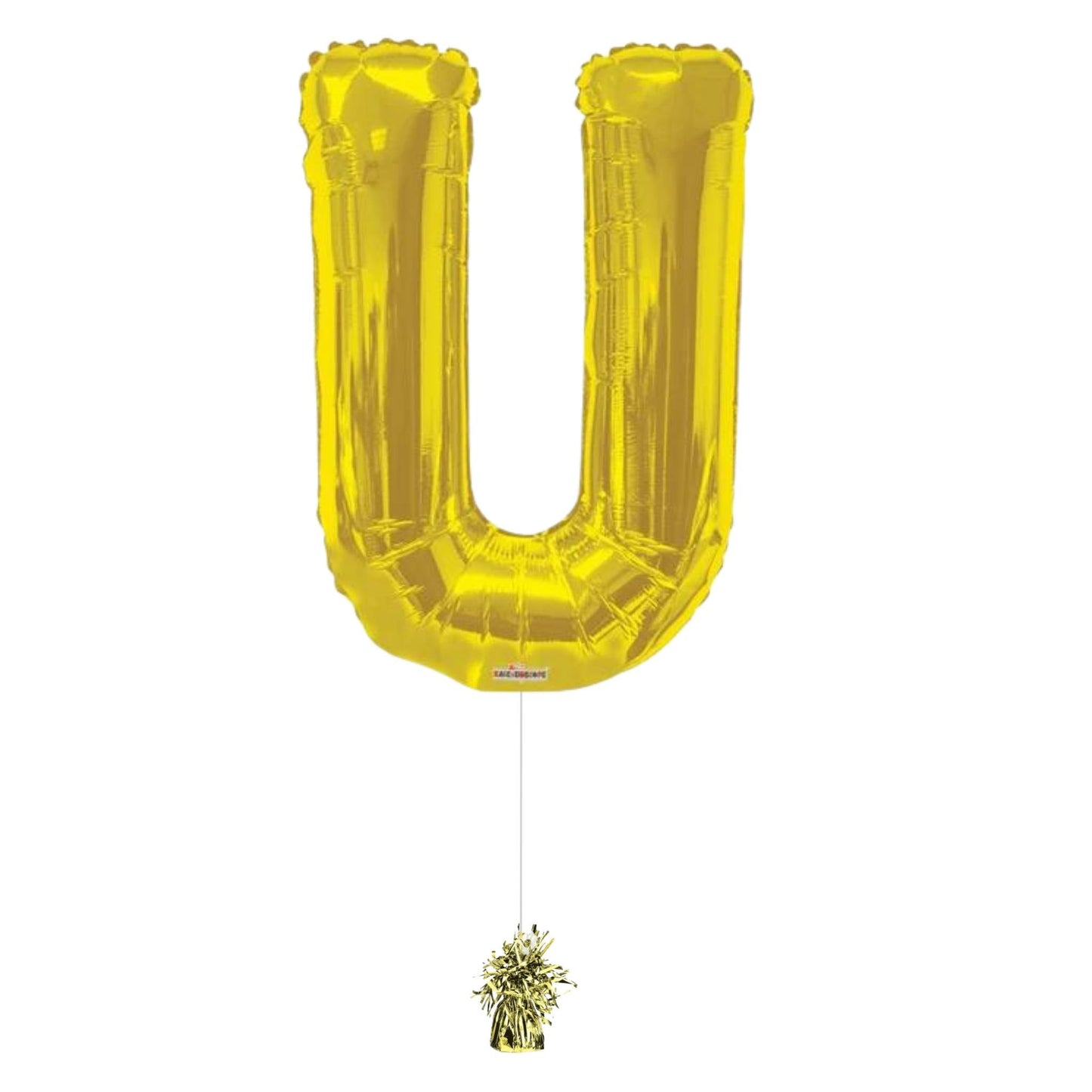 34" Gold Letter U (Helium Filled)