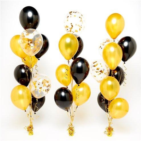 Gold Party Delux Helium Party Balloon Set