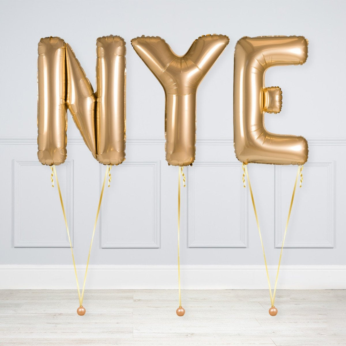 Gold NYE Helium Filled Letter Balloons