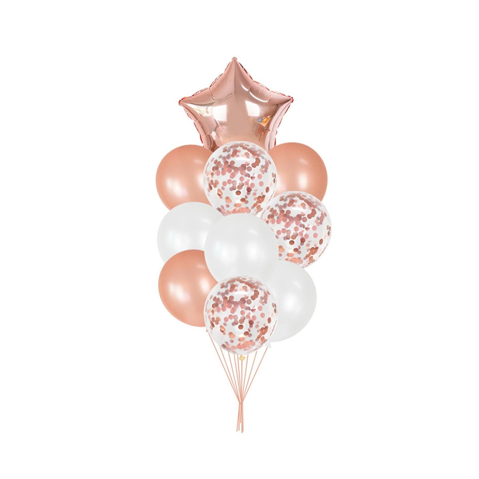 Rose Gold Star Bouquet | Los Angeles Balloon Delivery – One Up Party USA