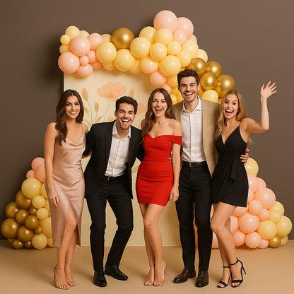 Customized floral backdrop flower garden celebration balloon decoration