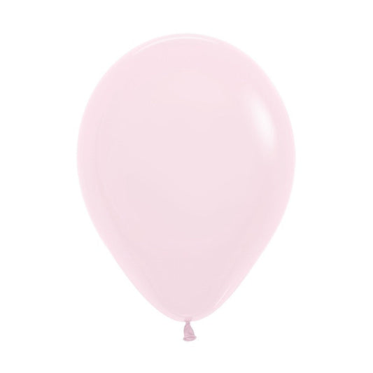 11 inch helium filled Pastel Pink latex balloon