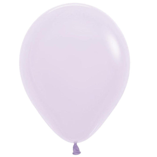 11 inch helium filled Pastel Lilac latex balloon