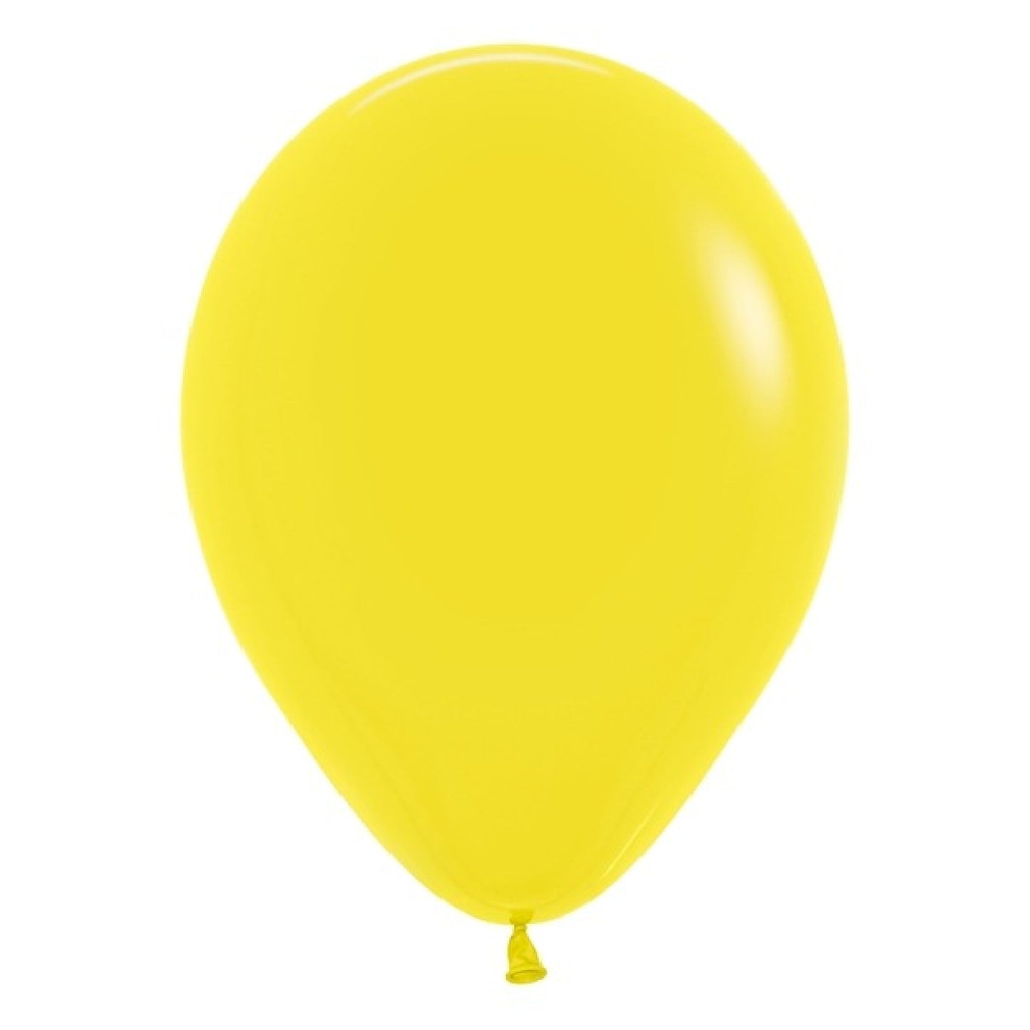 11 inch helium filled yellow latex balloon