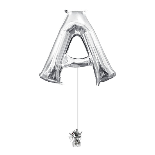 34" Silver Letter A (Helium Filled)