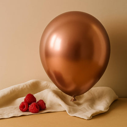 11-Inch Chrome Rose Gold Helium Balloon – Luxurious Party Decor