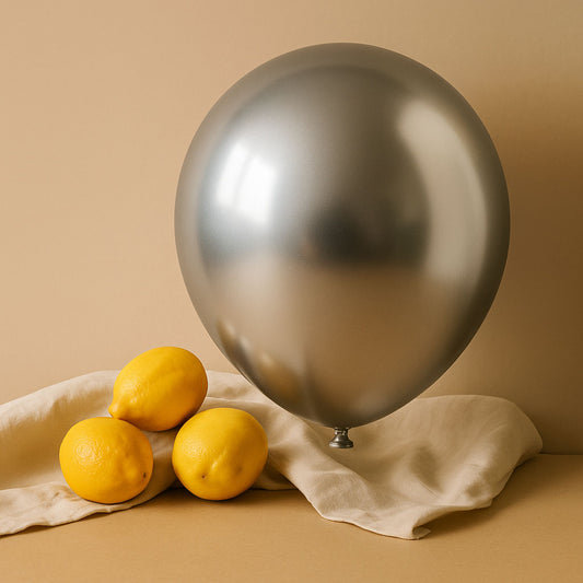 11-Inch Chrome Silver Helium Balloon – Elegant Metallic Decor