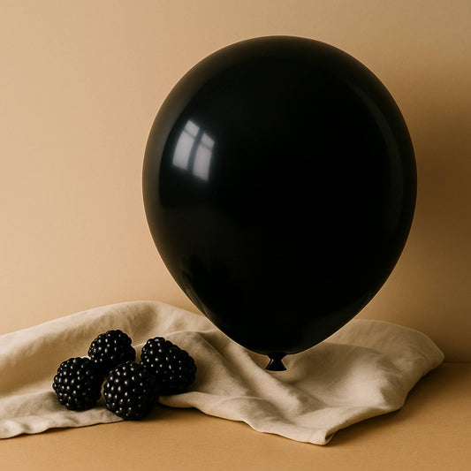 11-Inch Black Helium Balloon – Classic Party Decor