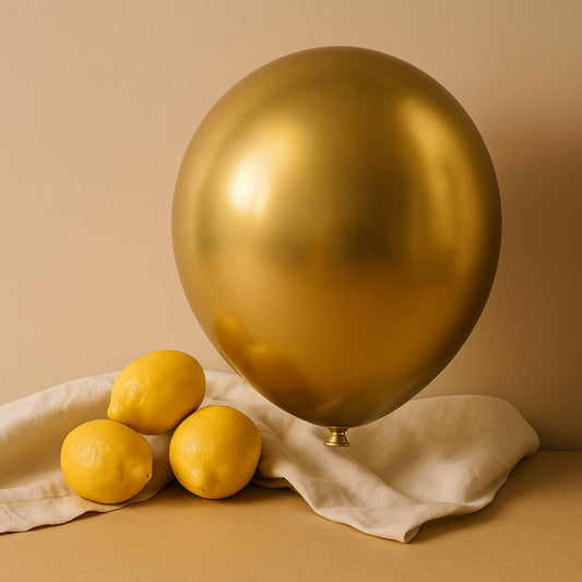 11-Inch Chrome Sand Gold Helium Balloon – Luxurious Party Decor